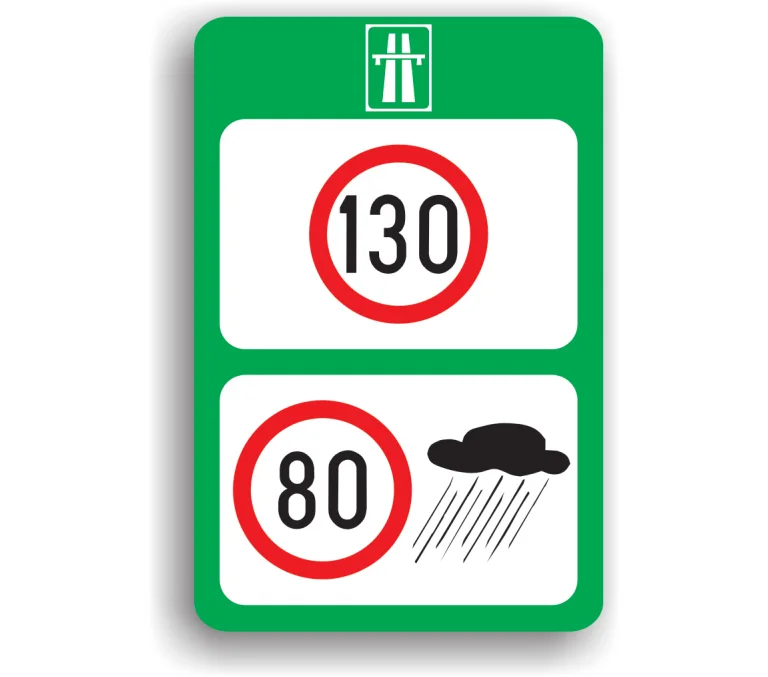 Limite maxime de viteză pe autostradă, in funcție de condițiile meteorologice