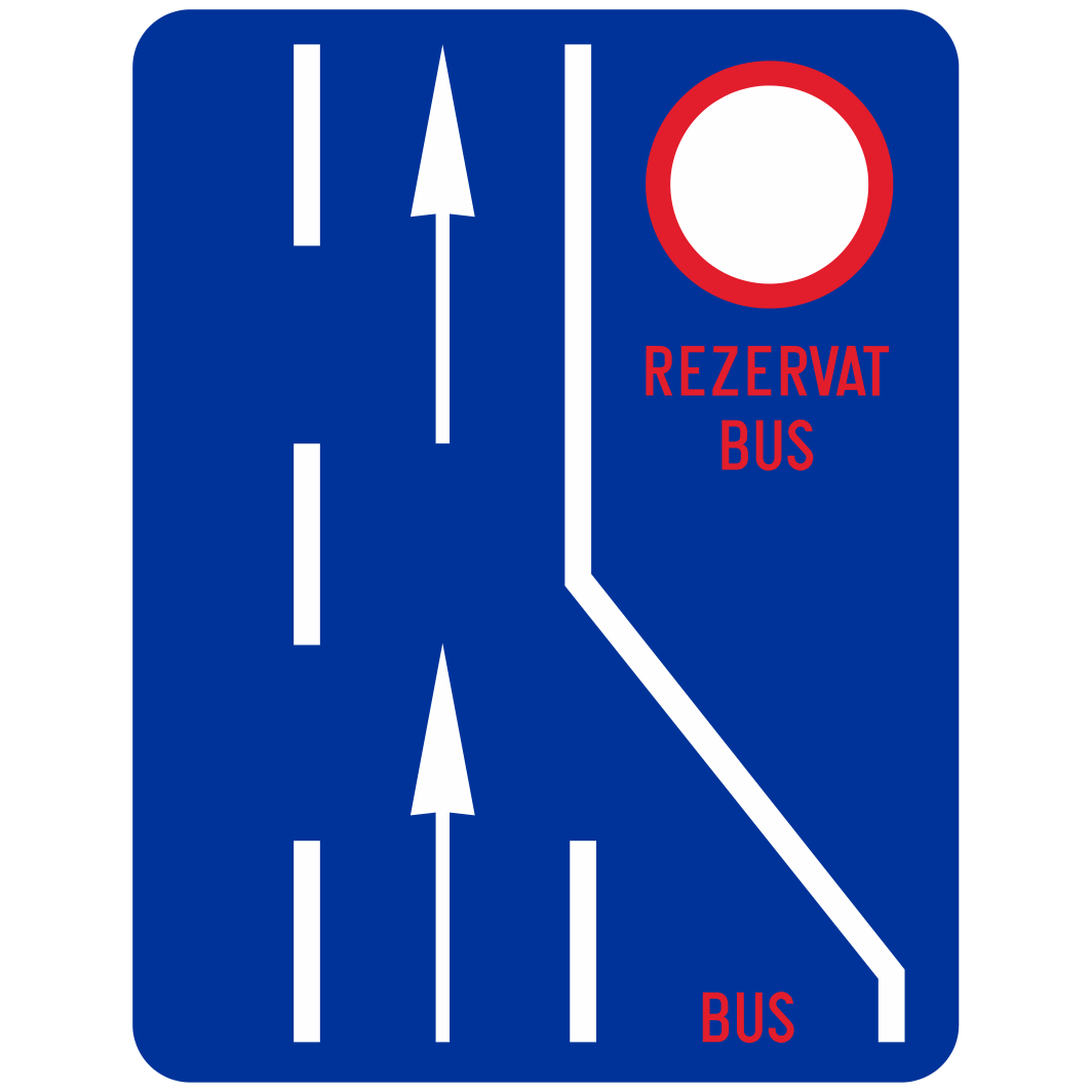 Bandă rezervată circulației de transport public de persoane